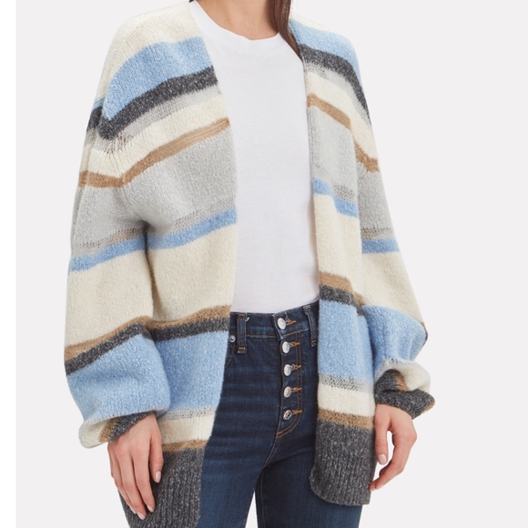 Veronica Beard Sweaters - Veronica Beard Striped Cardigan - Size Small